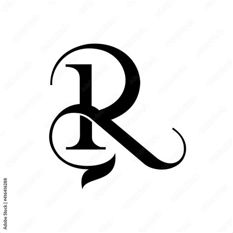 initials monogram letter R luxury logo design vector template Stock ...