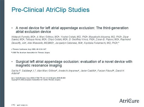 Atri Clip Devices Left Atrial Appendage Exclusion System