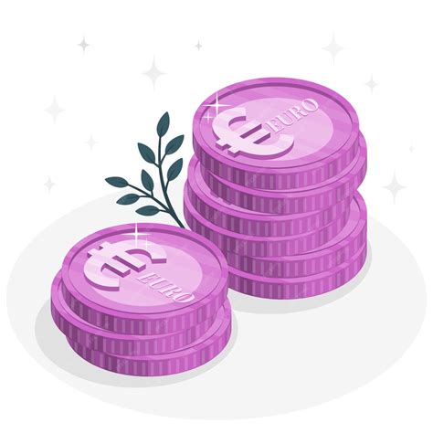 Free Vector | Euro coins concept illustration