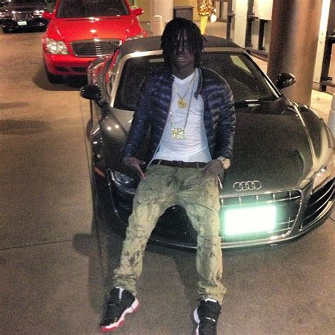 Chief Keef Wearing Jordan 11 Bred On Feet + Moncler Jacket & Ferragamo ...