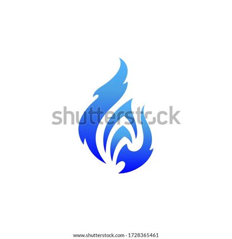 Blue Fire Logo Icon Trendy Design Stock Vector (Royalty Free ...