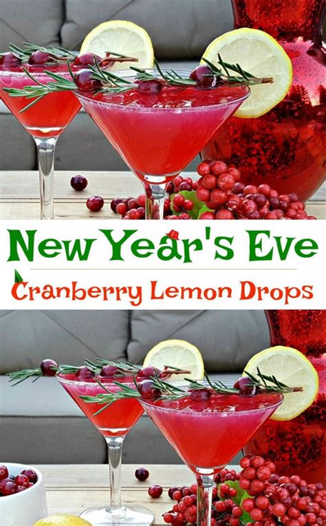 Cranberry Lemon Cocktail for New Year's Eve | Scrappy Geek