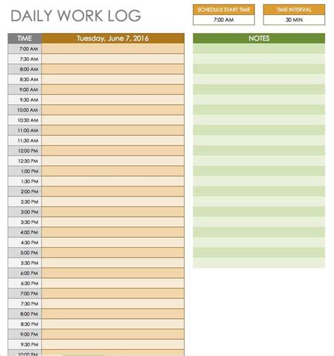 Free Daily Work Schedule Templates | Smartsheet