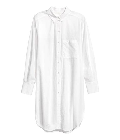 Lyst - H&M Long Shirt in White