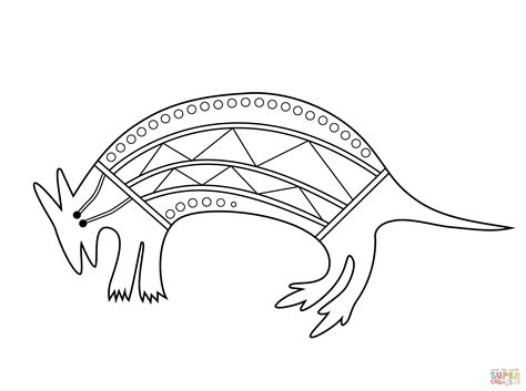 Aboriginal Painting of Wallaby coloring page | Free Printable Coloring Pages