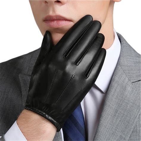 Men’s Genuine Leather Gloves Elegant for Driving and Business