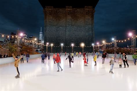 You Can Now Ice Skate Underneath The Brooklyn Bridge