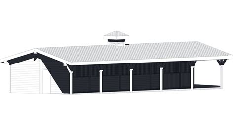 Pendleton Barn Kit - Shed Row Horse Barn Kit - DC Structures | Barn ...