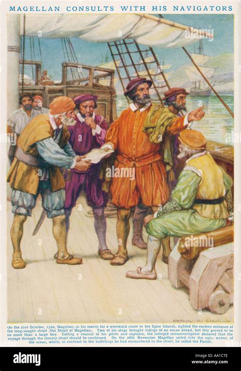 Magellan And His Crew Stock Photo: 7132813 - Alamy