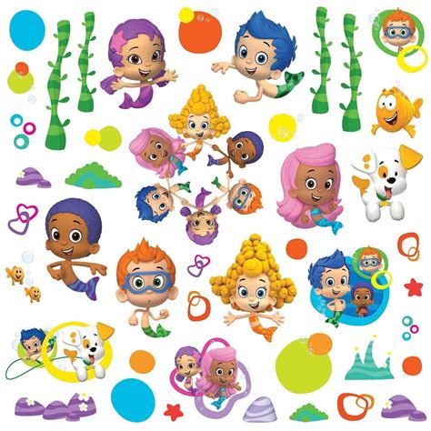 BUBBLE GUPPIES 44 BiG Wall Decals DEEMA GIL OONA Room Decor Stickers MERMAIDS - Walmart.com