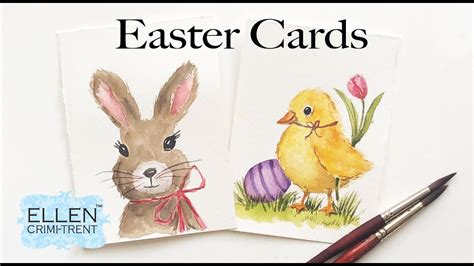 Watercolor Easter Cards Tutorial - pic-jelly