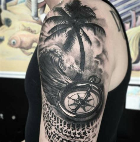 50+ Compass Tattoos For Men (2019) Designs & Meanings | Tattoo Ideas ...