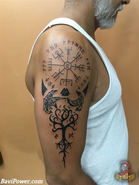 Viking Compass Vegvisir Tattoo | Viking tattoo symbol, Tattoos, Viking tattoos