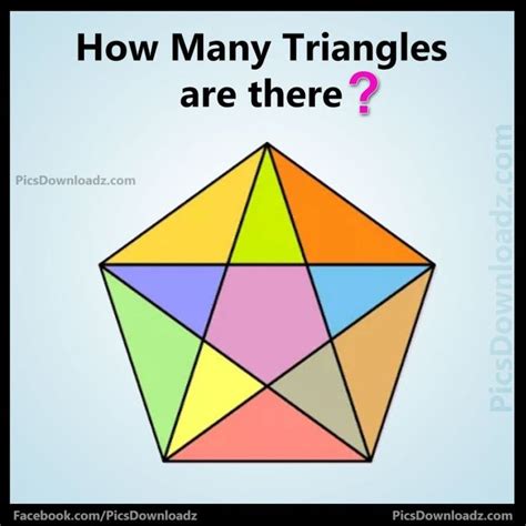 How Many TRIANGLES are there? Math Puzzles With Answer | Math pictures, Maths puzzles, Brain ...