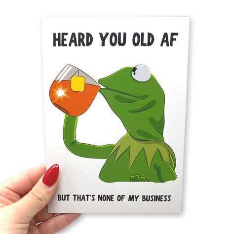 Sleazy Greetings Funny Kermit Meme Birthday Card For Him Or Her | 30th ...