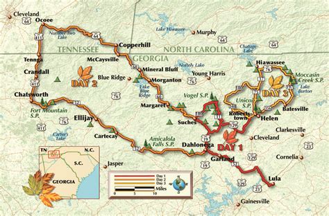 Georgia Great Roads | Rider Magazine | Road trip map, Motorcycle trips destinations, American ...