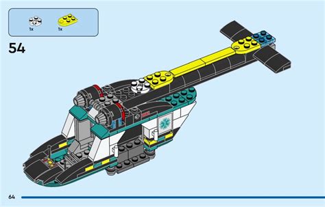 LEGO 60405 Emergency Rescue Helicopter Instructions, City - Medical