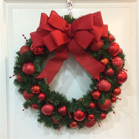 Christmas Wreath Red Christmas Wreath Christmas Door Wreath