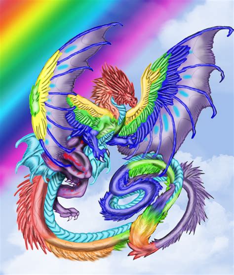 Rainbow Dragon by Shinymane1 on DeviantArt