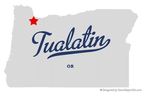 Map of Tualatin, OR, Oregon