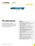 PA-800 Series Datasheet - Palo Alto Networks