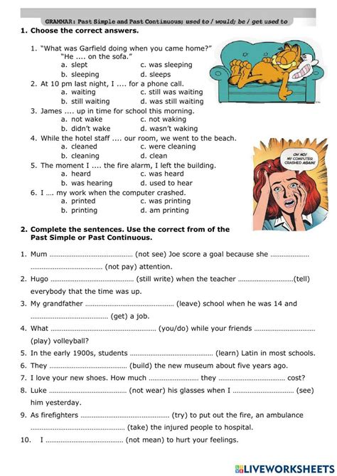 PAST SIMPLE AND PAST CONTINUOUS UNIT 2 B1 EXERCISES