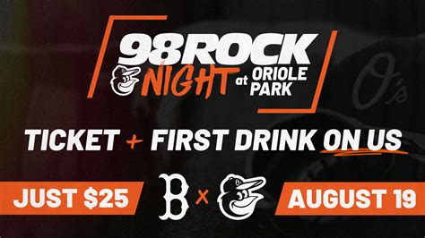 98 Rock Night | Tickets | Baltimore Orioles