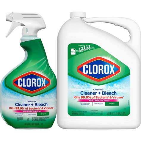 Clorox Clean-Up All-Purpose Cleaner With Bleach, Original, 32 Oz. Spray And 180 Oz. Refill ...