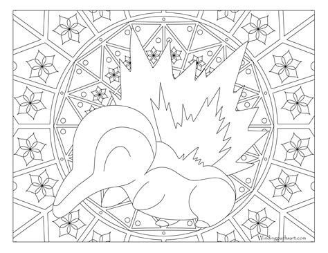 #155 Cyndaquil Pokemon Coloring Page · Windingpathsart.com