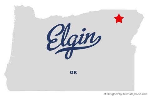 Map of Elgin, OR, Oregon