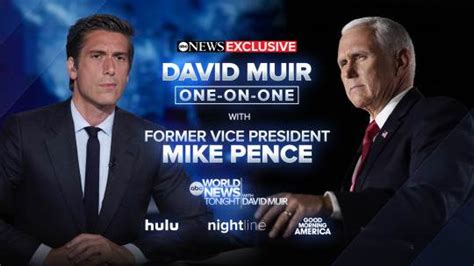 ABC News World News Tonight Anchor David Muir Interviews Former Vice ...