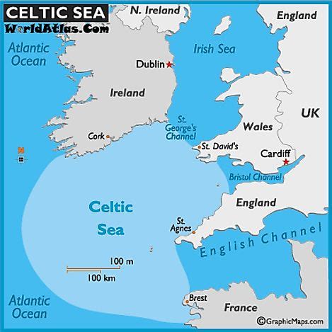 Map of Celtic Sea, Celtic Sea Location Facts History, Major Bodies of ...