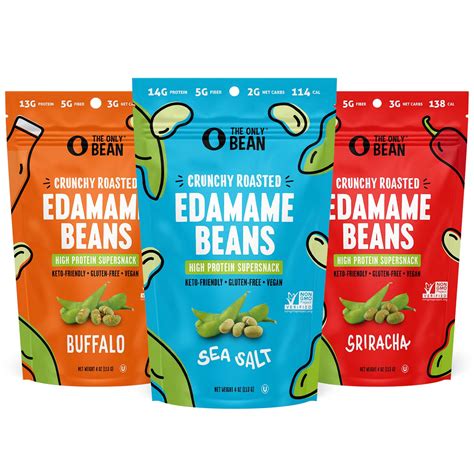 Crunchy Roasted Edamame Bean Snack - Variety Pack | The Only Bean