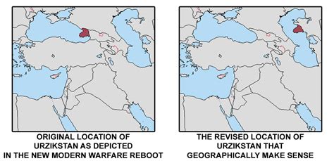 CoD: MW (2019) - Revised Urzikstan's Location by RavenZero-One on ...