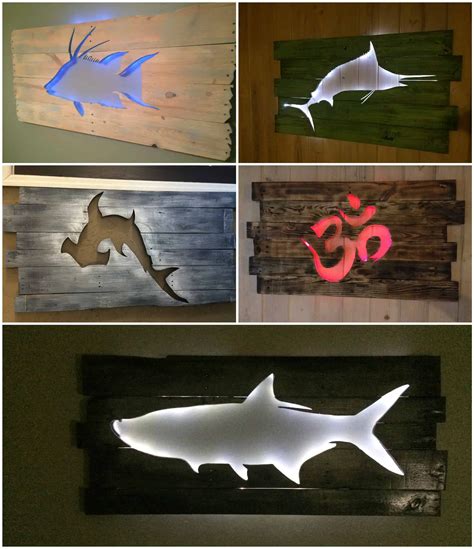 Beautiful Backlit Pallet Wall Art • Pallet Ideas • 1001 Pallets