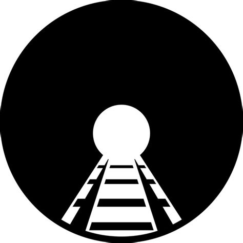 Railroad tunnel icon in Black and White color. 24276600 Vector Art at ...