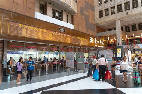 Interior of Taipei Main Station Building. View of Lobby and Shopping ...