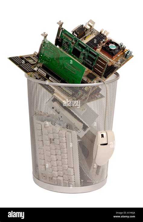 Bin full of old computer parts Stock Photo - Alamy