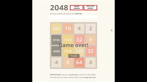 2048 game multiplayer/offline score hack - YouTube