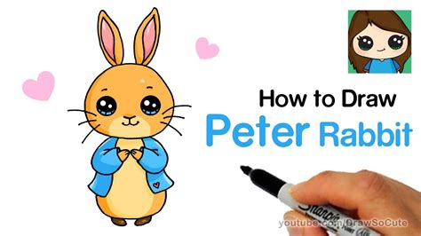 How to Draw Peter Rabbit Easy - YouTube