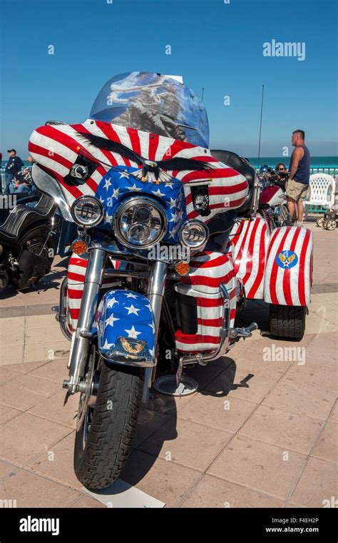 USA, Florida, Daytona Beach, customized Harley Davidson, bike week ...