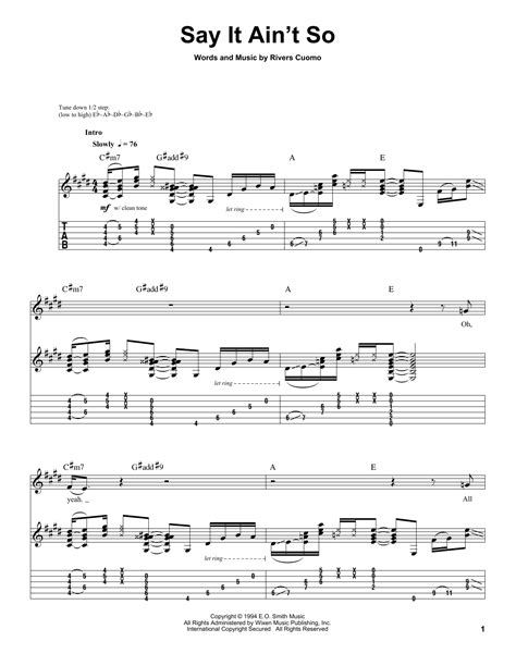 Say It Ain't So | Sheet Music Direct