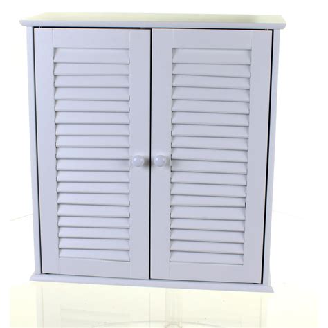 Bathroom Cabinet with Slatted Doors – JMart Warehouse