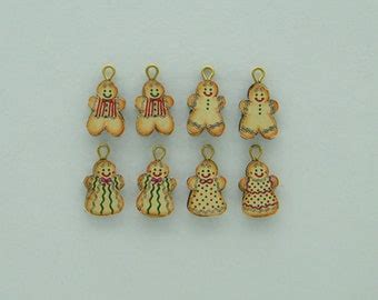 Dollhouse Christmas Santas Glitter Ornaments in Gift Box. 1:12 Miniature Christmas Ornaments for ...