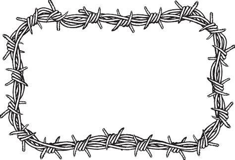 Rectangular Border Of Barbed Wire Stock Illustration - Download Image Now - iStock