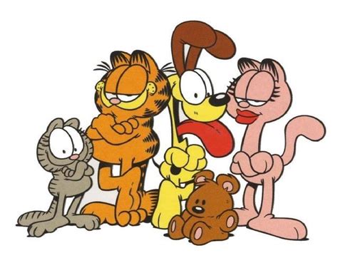 Garfield and Friends: Nermal, Garfield, Odie, Arlene & Pooky | Garfield images, Garfield cartoon ...