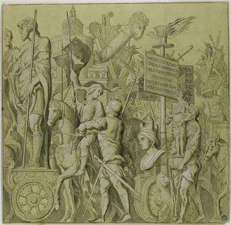 Triumphs Of Julius Caesar; Canvas No. II Drawing by After Andrea Mantegna - Fine Art America