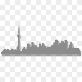 Toronto Skyline Silhouette - Toronto, HD Png Download - 1000x335 ...