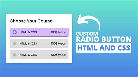 How to use radio button in html and css