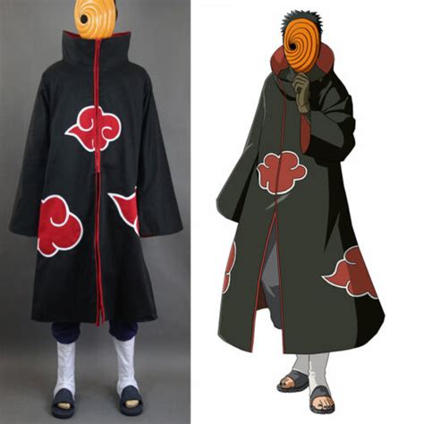 Buy Naruto Akatsuki Tobi Uchiha Obito Robe Cloak Coat Resin Mask Cosplay Costume Online in India ...